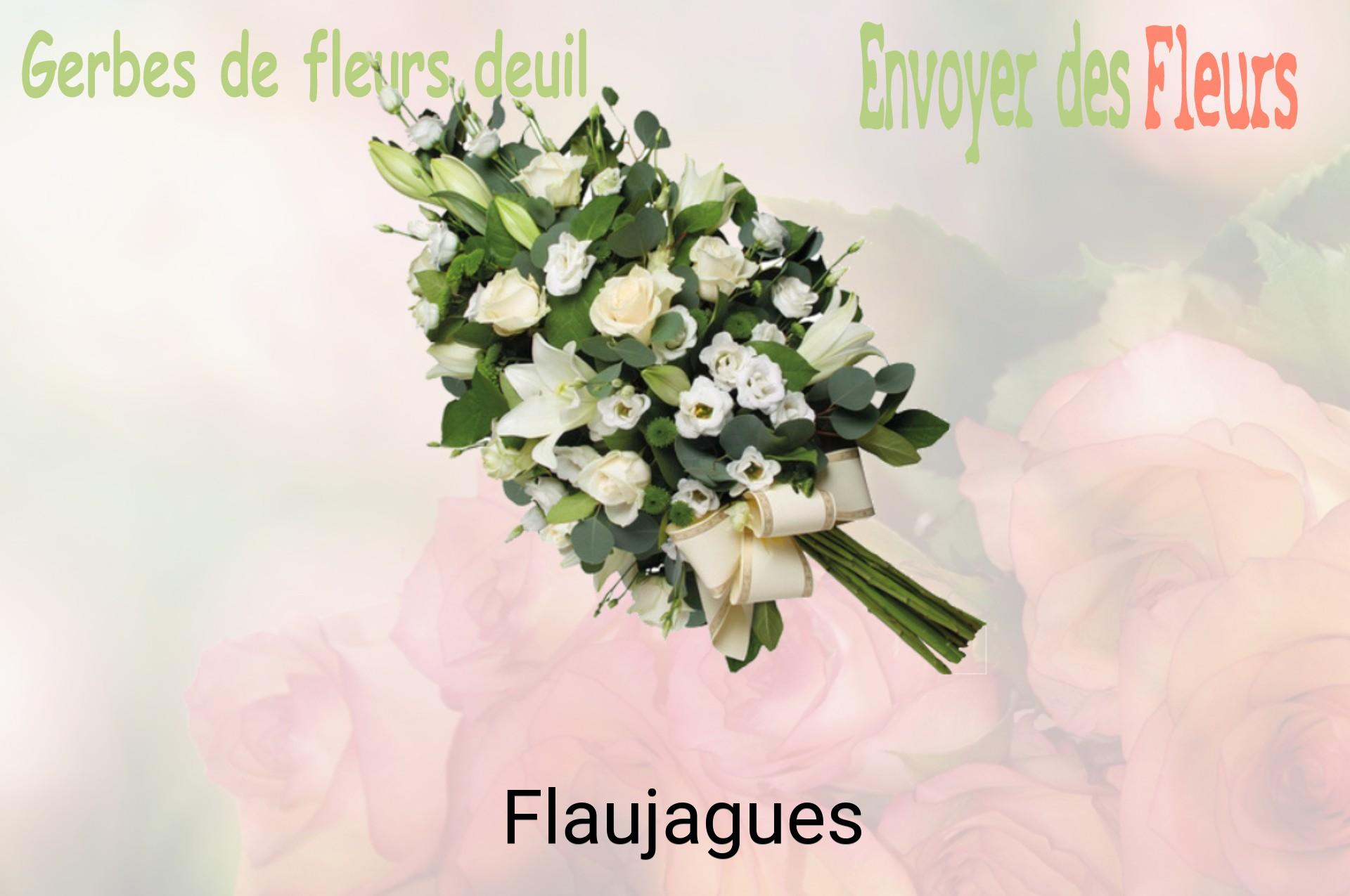 Gerbe de fleurs de deuil livrée à Flaujagues
